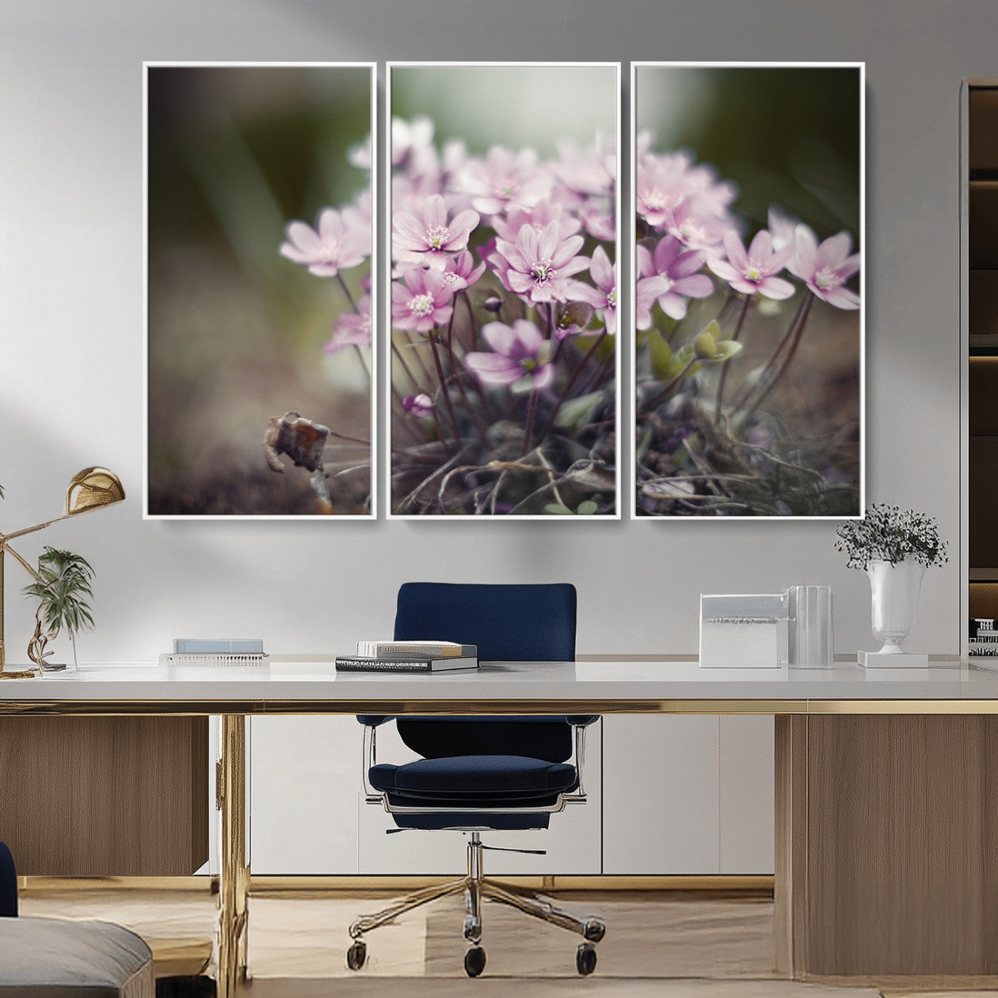 MGV-FC-48X32-3P - Pink Wild Flower Canvas Print