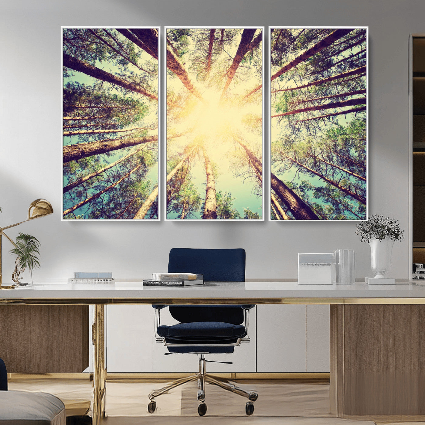 89611-MGV-FC-48X32-3P_White-Tree and Sunshine Canvas Print