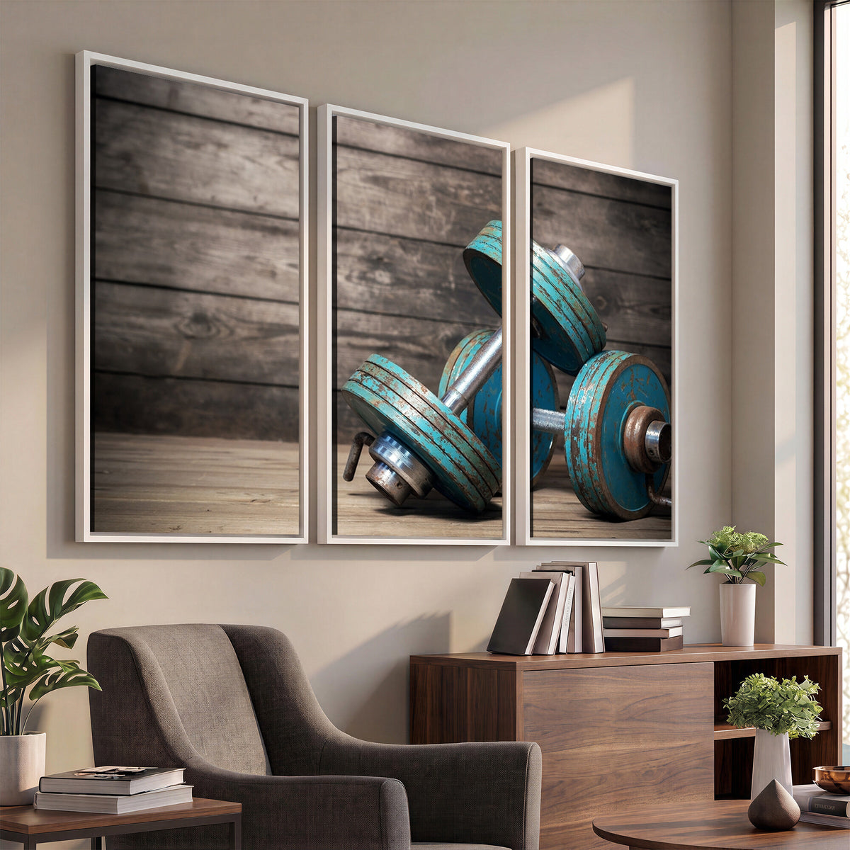 39364-MGV-CV-36X24 - Dumbbell and Sport Wall Art Canvas Print