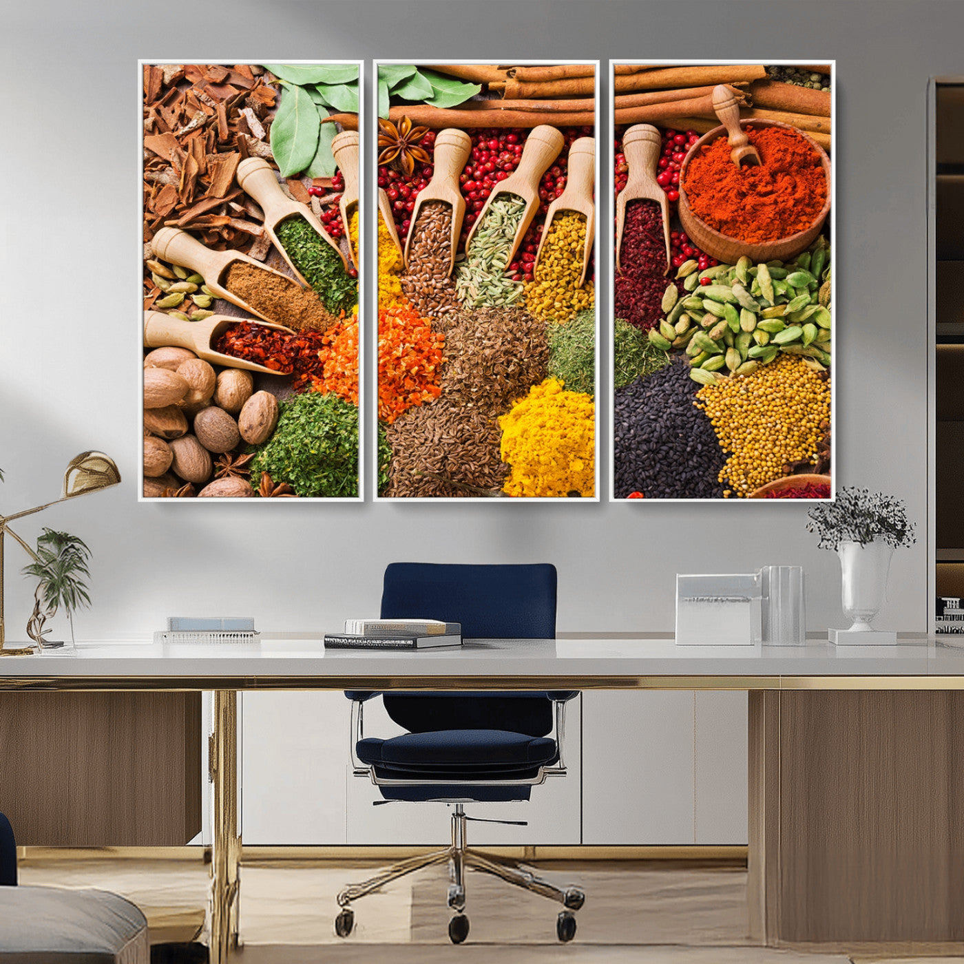 MGV-FC-48X32-3P - Spices Kitchen Wall Art Canvas Print