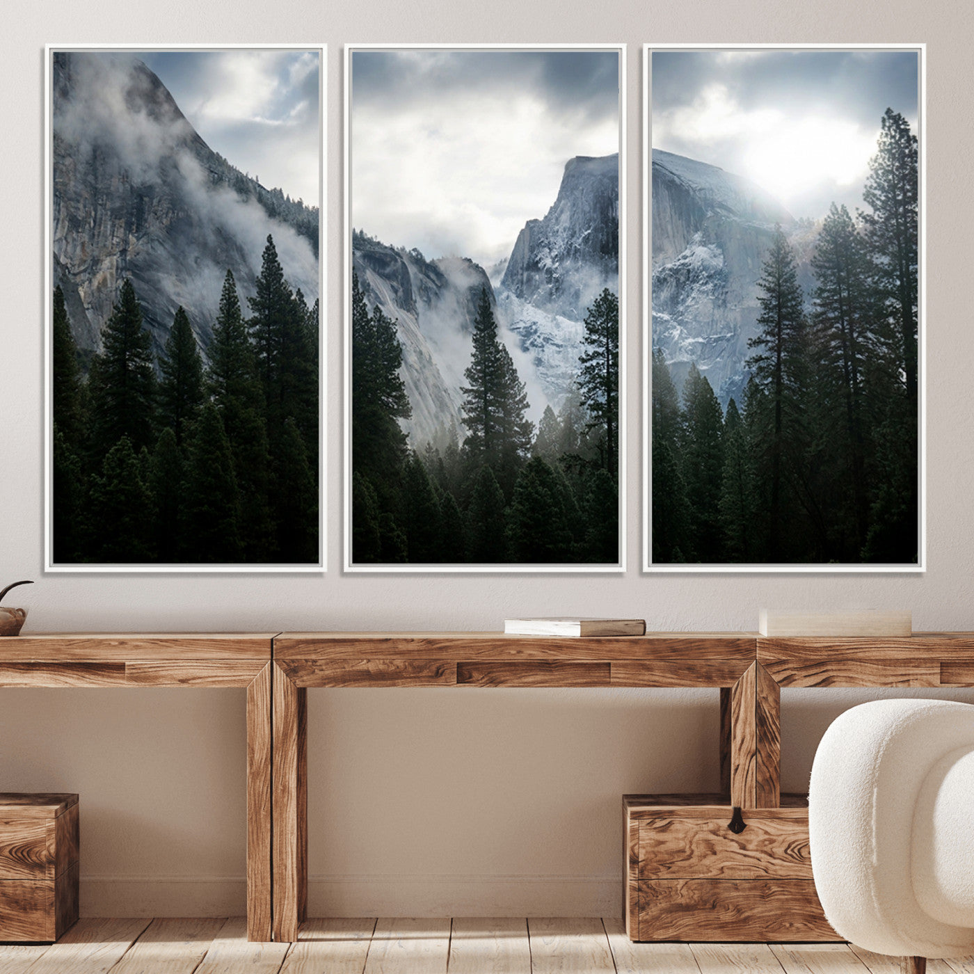 98725-MGV-CV-36X24-Wall Art Foggy Forest Landscape Canvas Print