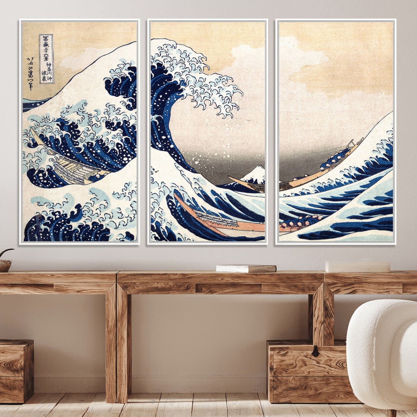 35635-MGV-CV-36X24-Wall Art Kanagawa Canvas Artwork Abstract Print