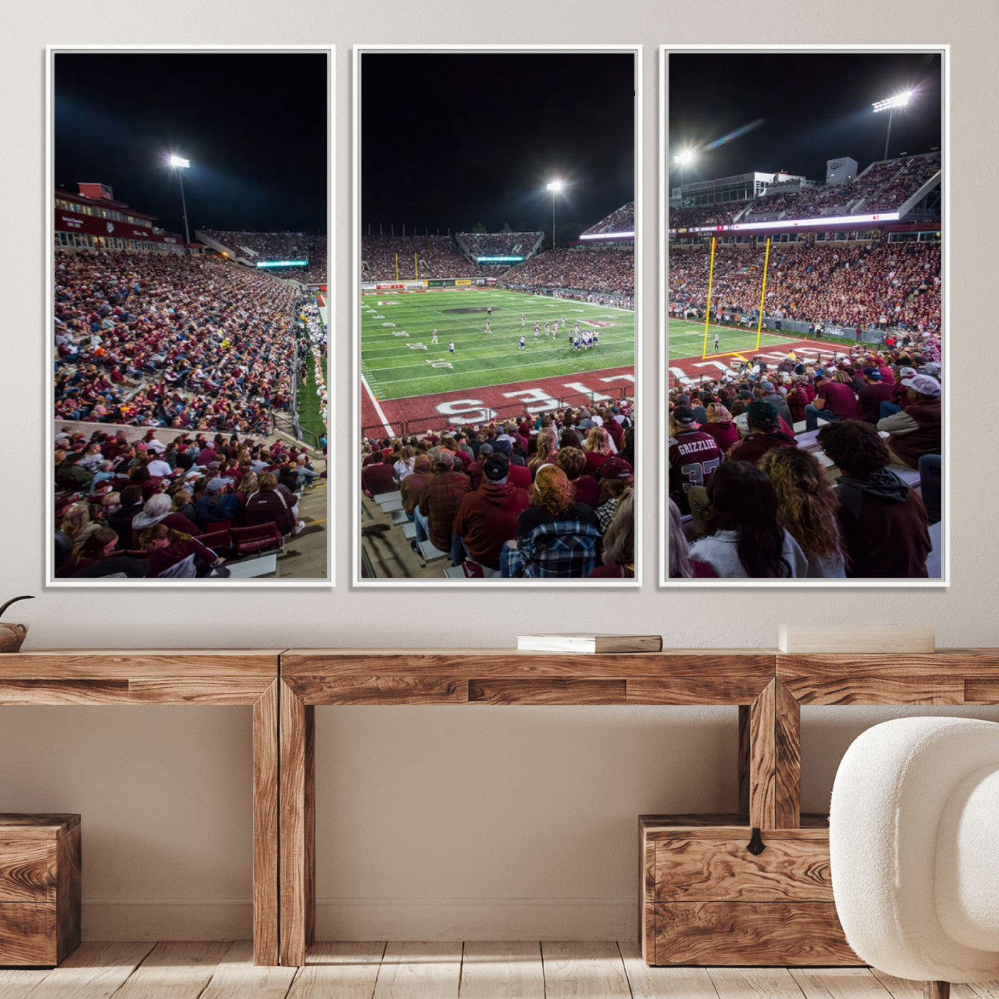 56191-MGV-CV-36X24-American Football Wall Art Canvas Print, Stadium Sport Wall Art Print