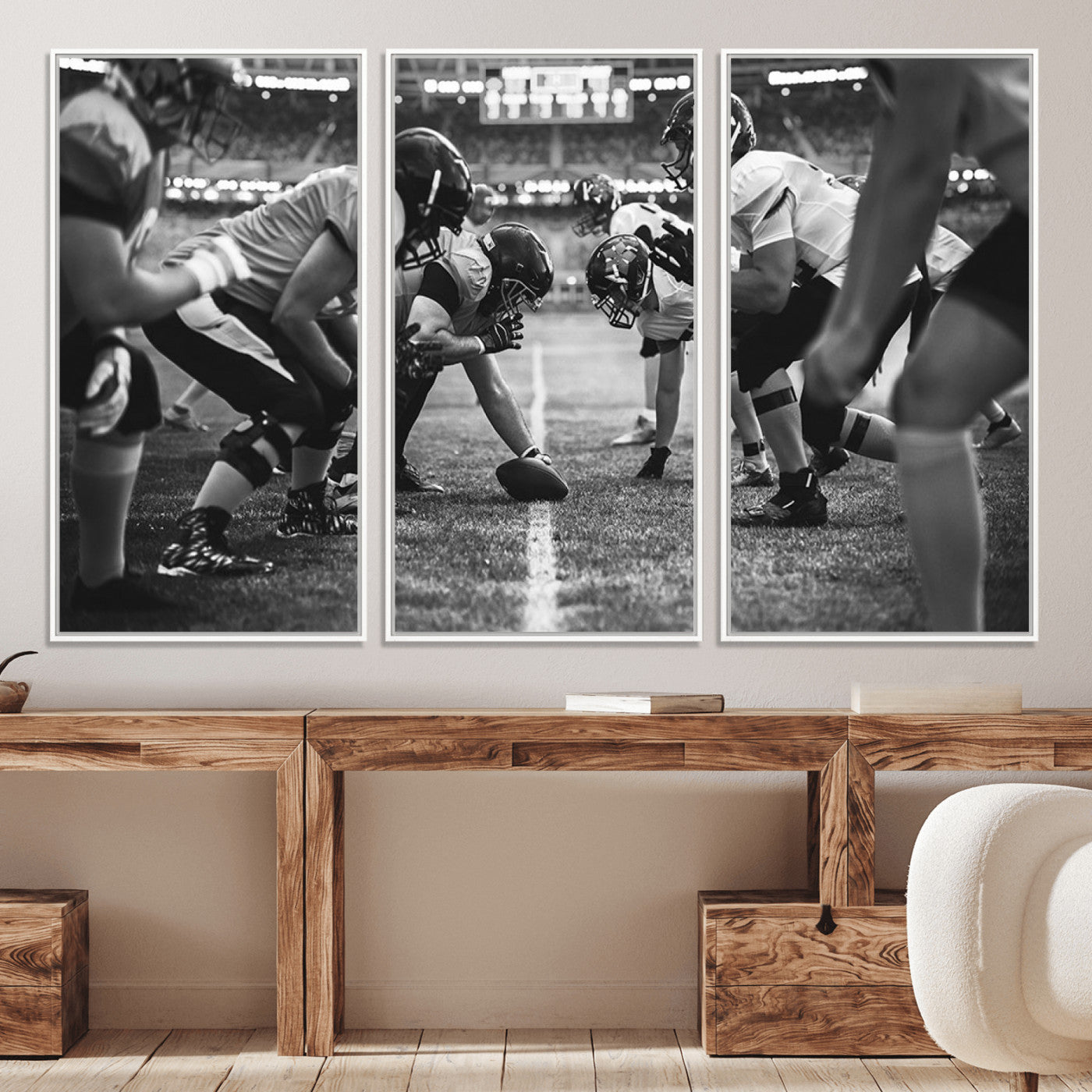 13273-MGV-CV-36X24-American Football Wall Art Canvas Print, Stadium Sport Wall Art Print
