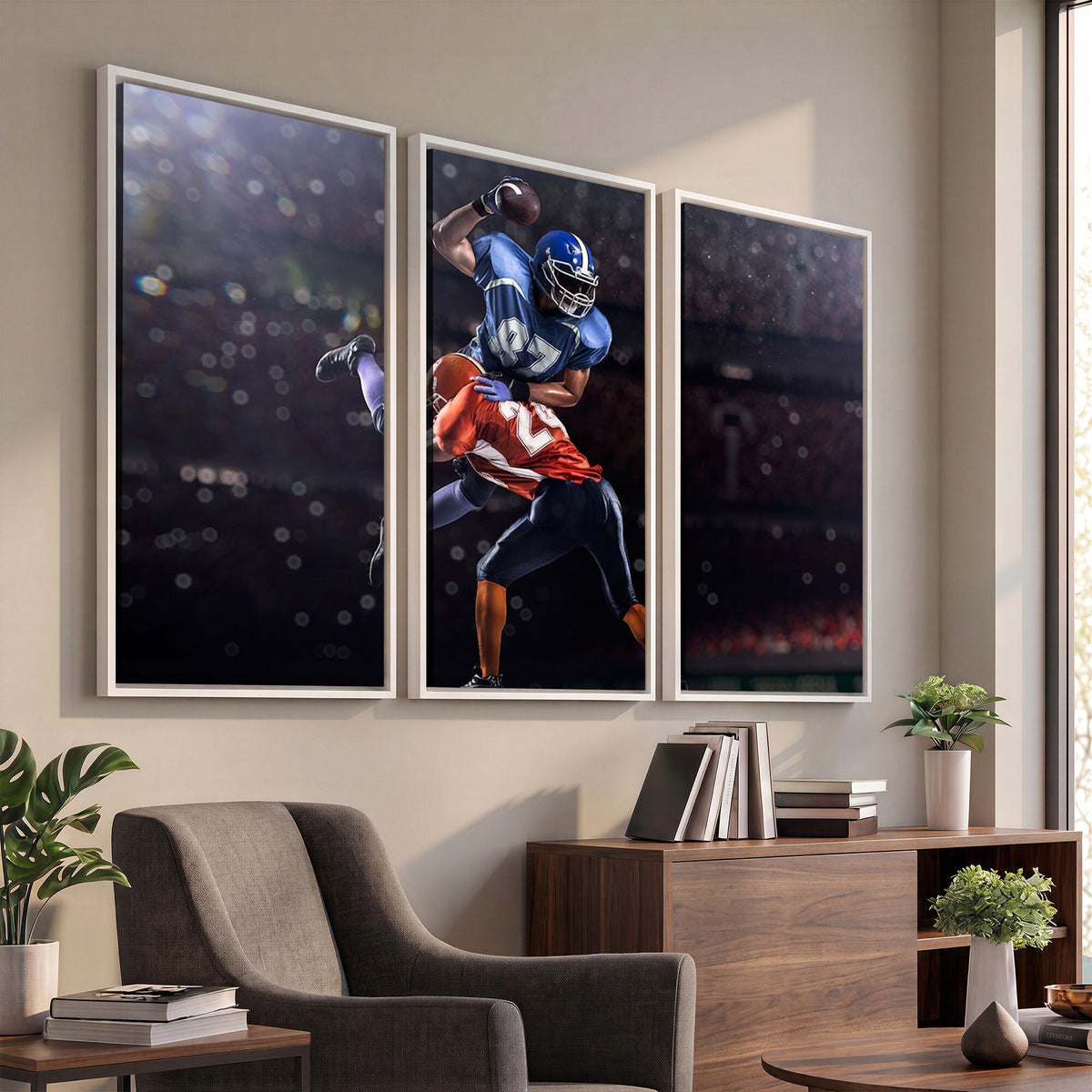 76491-MGV-CV-36X24 - American Football Wall Art Canvas Print, Stadium Sport Wall Art Print