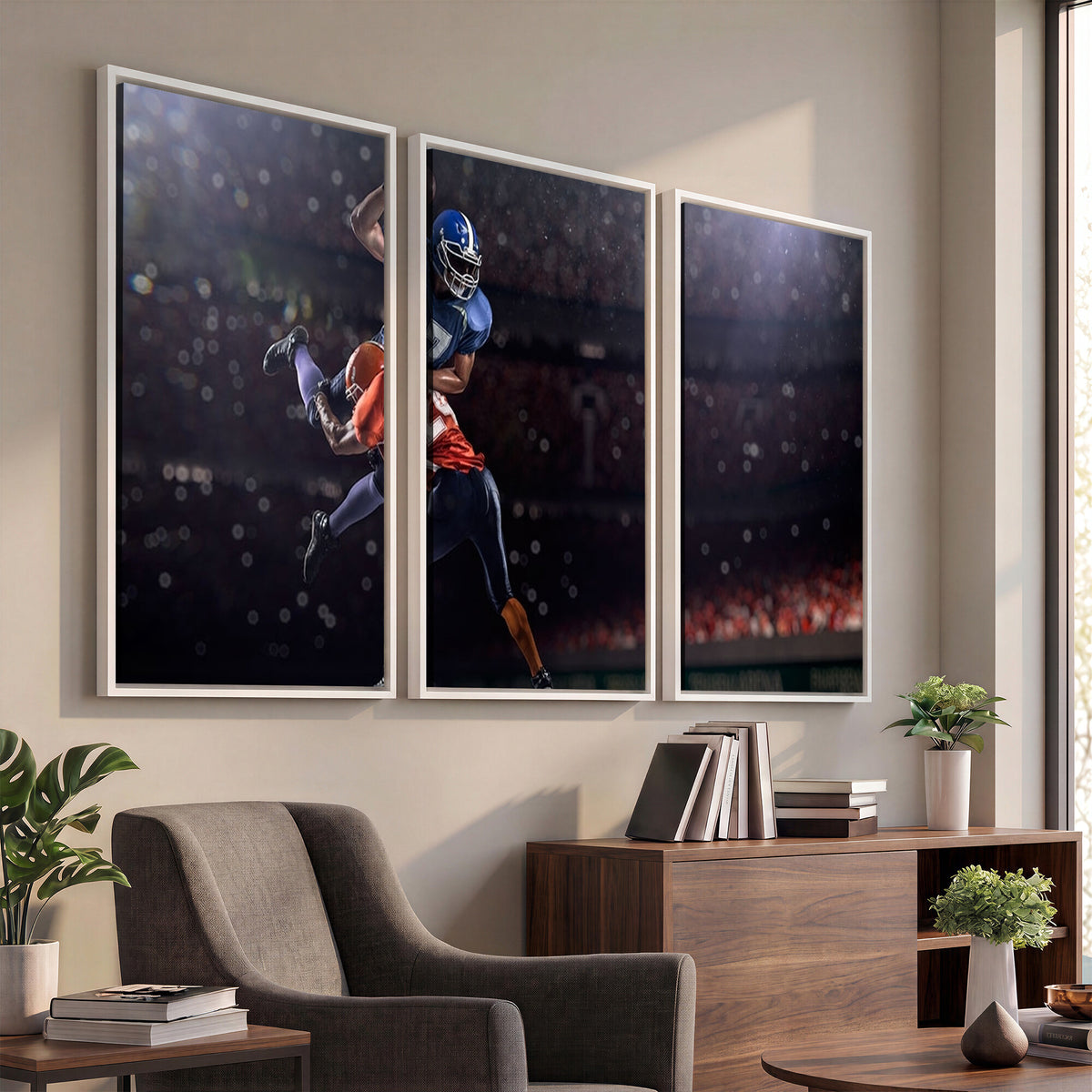 68009-MGV-CV-36X24 - American Football Wall Art Canvas Print, Stadium Sport Wall Art Print