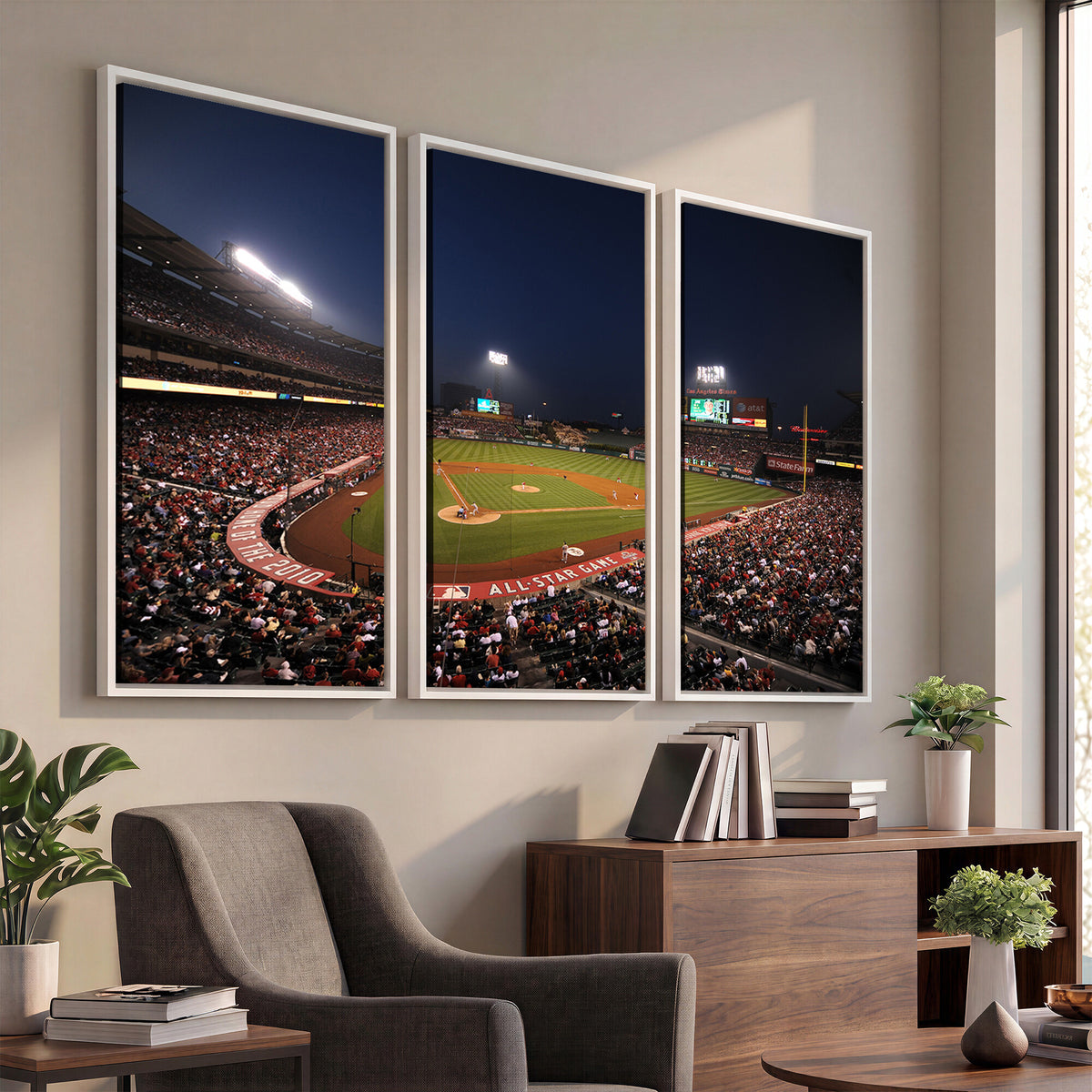 88896-MGV-CV-36X24 - Los Angeles Angels Baseball Team Print, Anaheim Angel Stadium Wall Art
