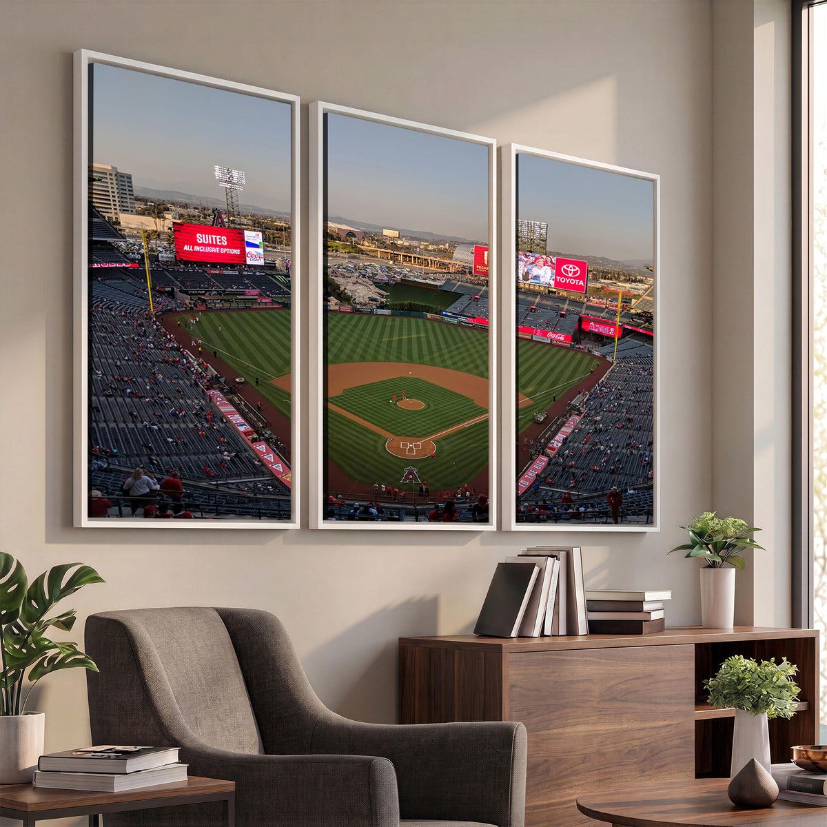45864-MGV-CV-36X24 - Los Angeles Angels Baseball Canvas Print, Anaheim Angel Stadium Wall Art