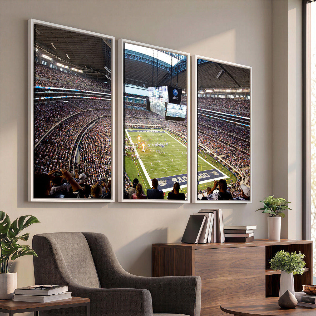 82096-MGV-CV-36X24 - Dallas Cowboys Football Team Print - Arlington AT&T Stadium Wall Art Canvas Print