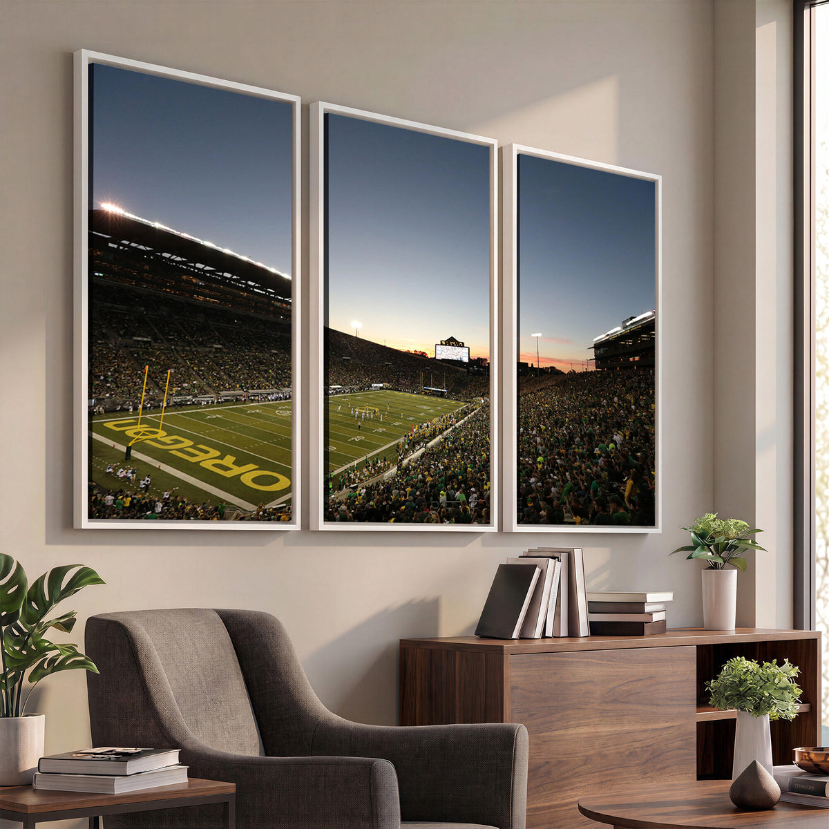 21429-MGV-CV-36X24 - Oregon Ducks Football Team Print - Eugene Autzen Stadium Wall Art Canvas Print