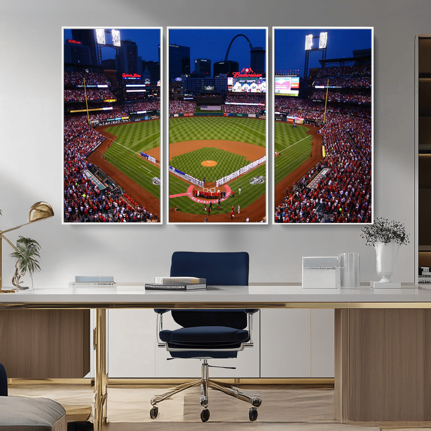 MGV-FC-48X32-3P - St. Louis Cardinals Baseball Team Print - Busch Stadium Wall Art Canvas Print