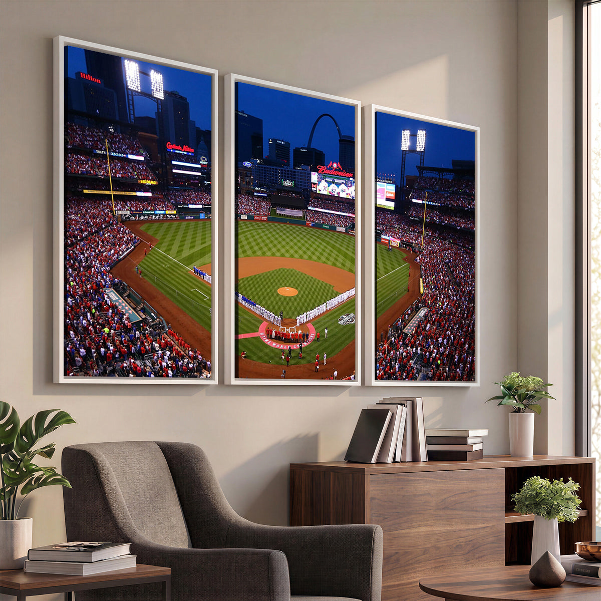 11925-MGV-CV-36X24 - St. Louis Cardinals Baseball Team Print, Busch Stadium Wall Art