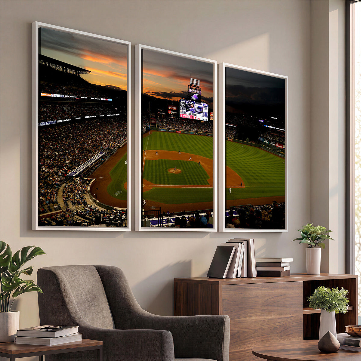 57060-MGV-CV-36X24 - Colorado Rockies Coors Field Wall Art Canvas Print - MLB Baseball Stadium