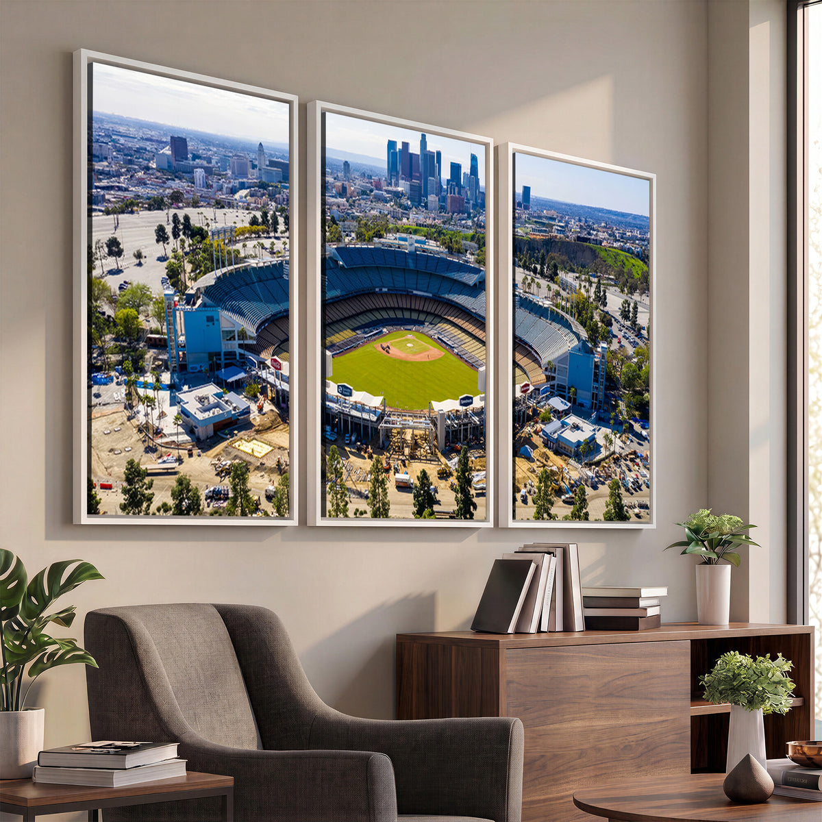 58596-MGV-CV-36X24 - Los Angeles Dodgers Dodger Stadium Wall Art Canvas Print, Extra Large Game Room Wall Decor