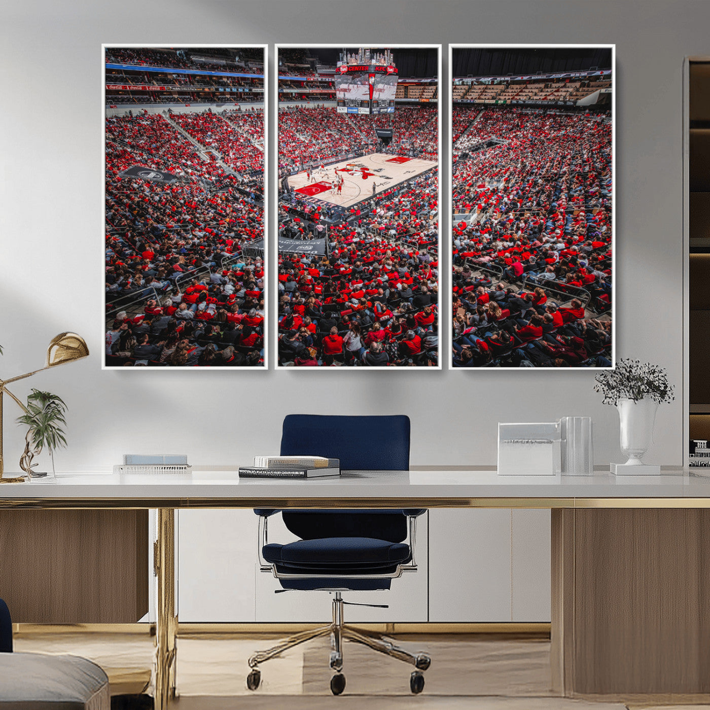 MGV-FC-48X32-3P - Louisville Cardinals Basketball Print Canvas - Louisville KFC Yum Center Arena Wall Art Canvas Print