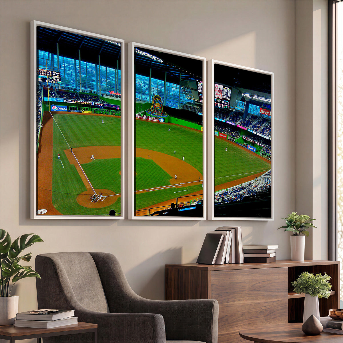 51207-MGV-CV-36X24 - Miami Marlins Baseball Team Print, Miami LoanDepot Park