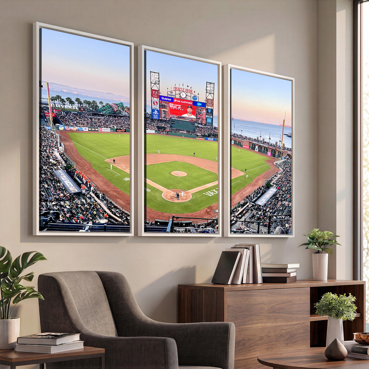 16055-MGV-CV-36X24 - San Francisco Giants Baseball Team Print, Oracle Park