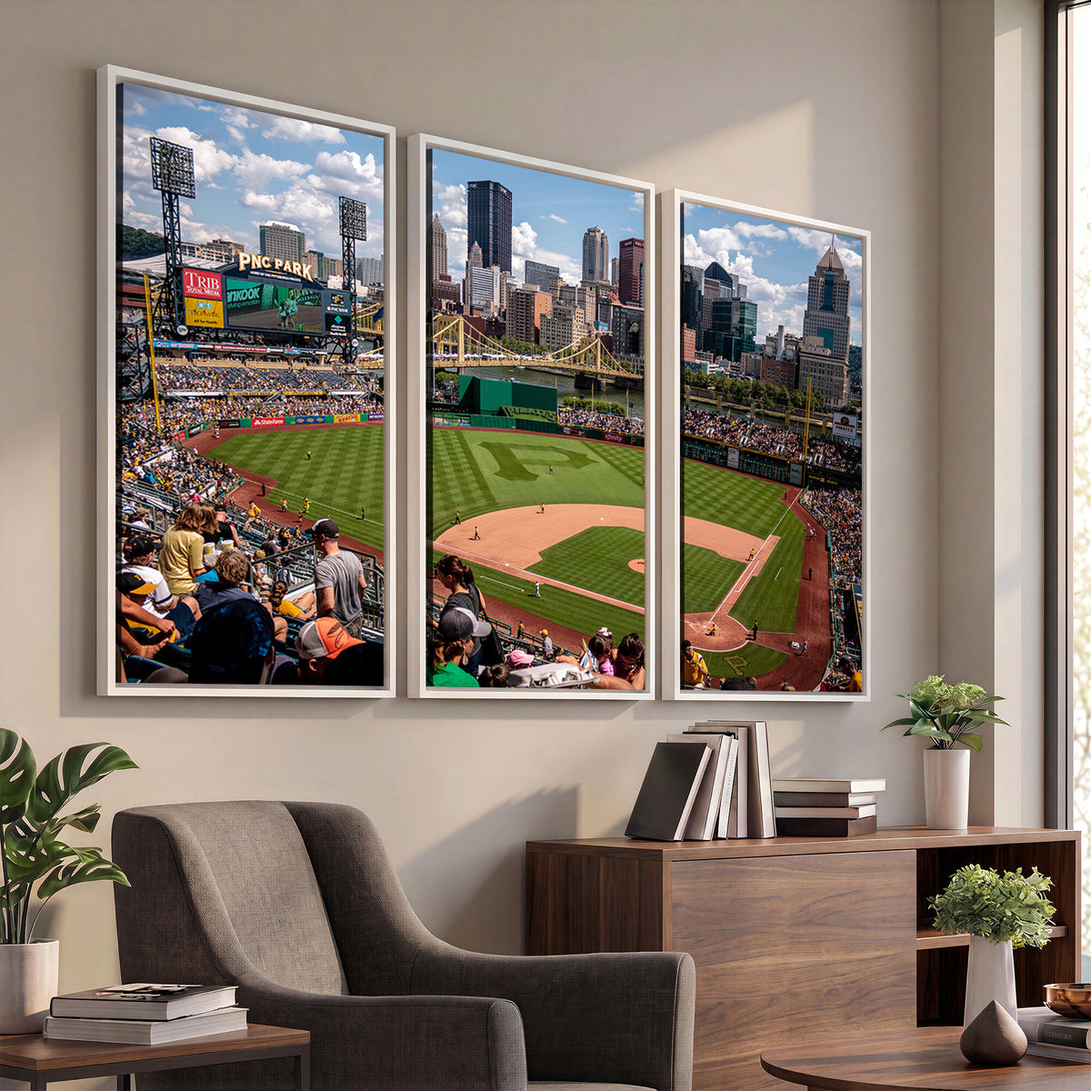 66872-MGV-CV-36X24 - Pittsburgh Pirates Baseball Team Print, PNC Park Stadium