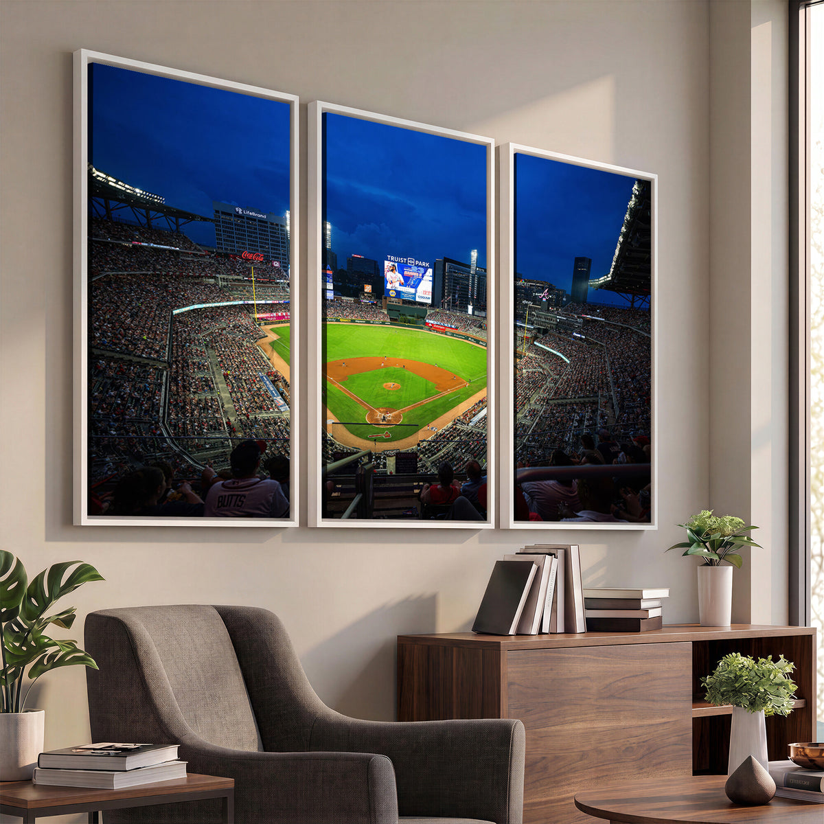 88590-MGV-CV-36X24 - Truist Park Night Game Canvas Art, Atlanta Braves Stadium