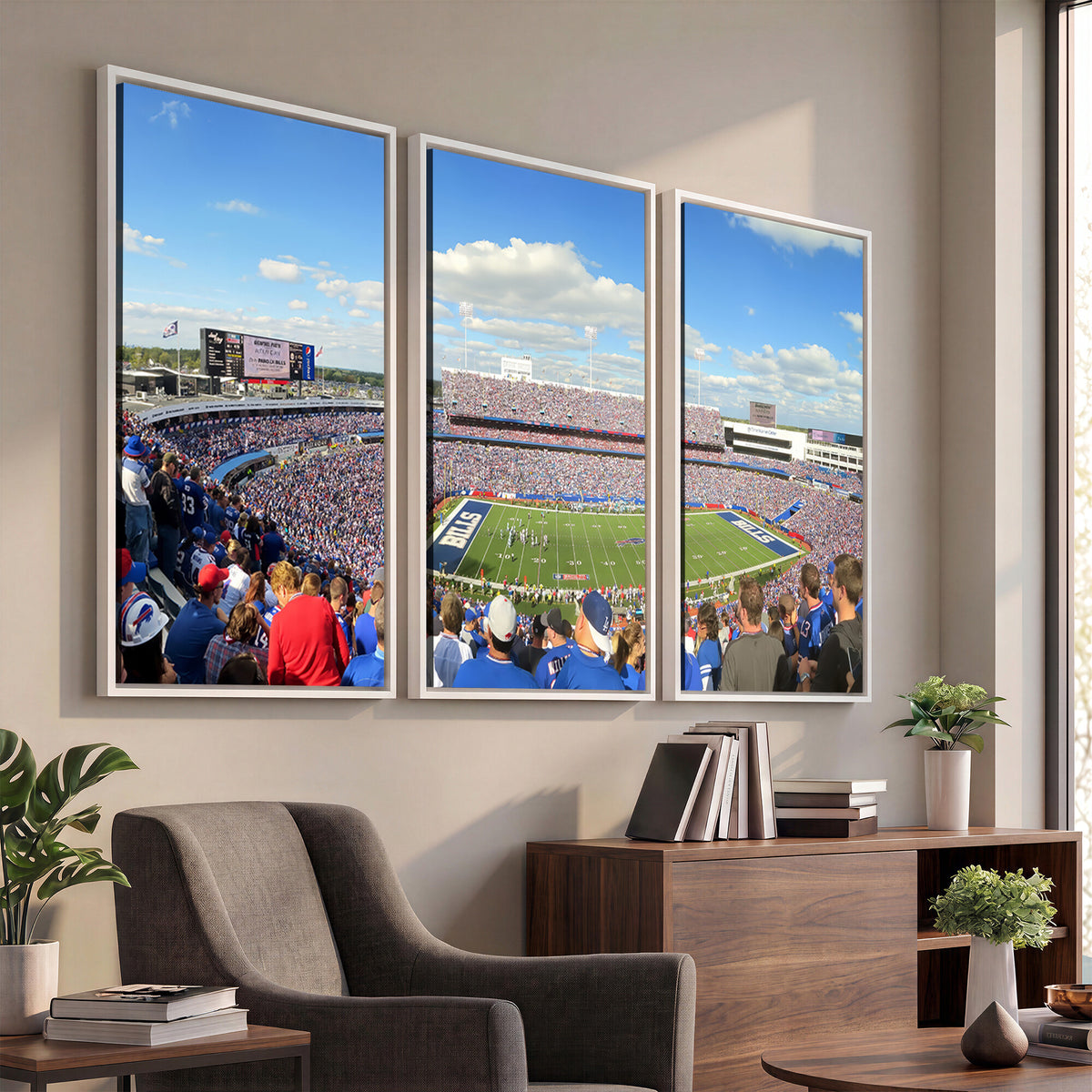 35302-MGV-CV-36X24 - Buffalo Bills NFL Football Team Print, Game Day at Buffalo Highmark Stadium