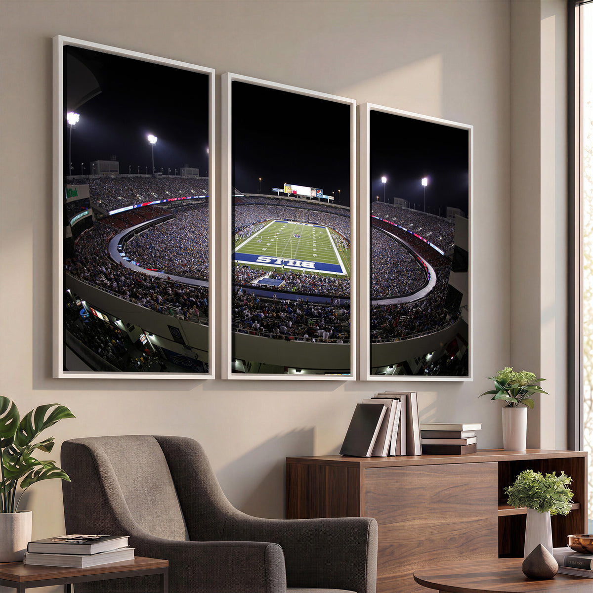 98546-MGV-CV-36X24 - Buffalo Bills NFL Football Team Print, Buffalo Highmark Stadium Wall Art