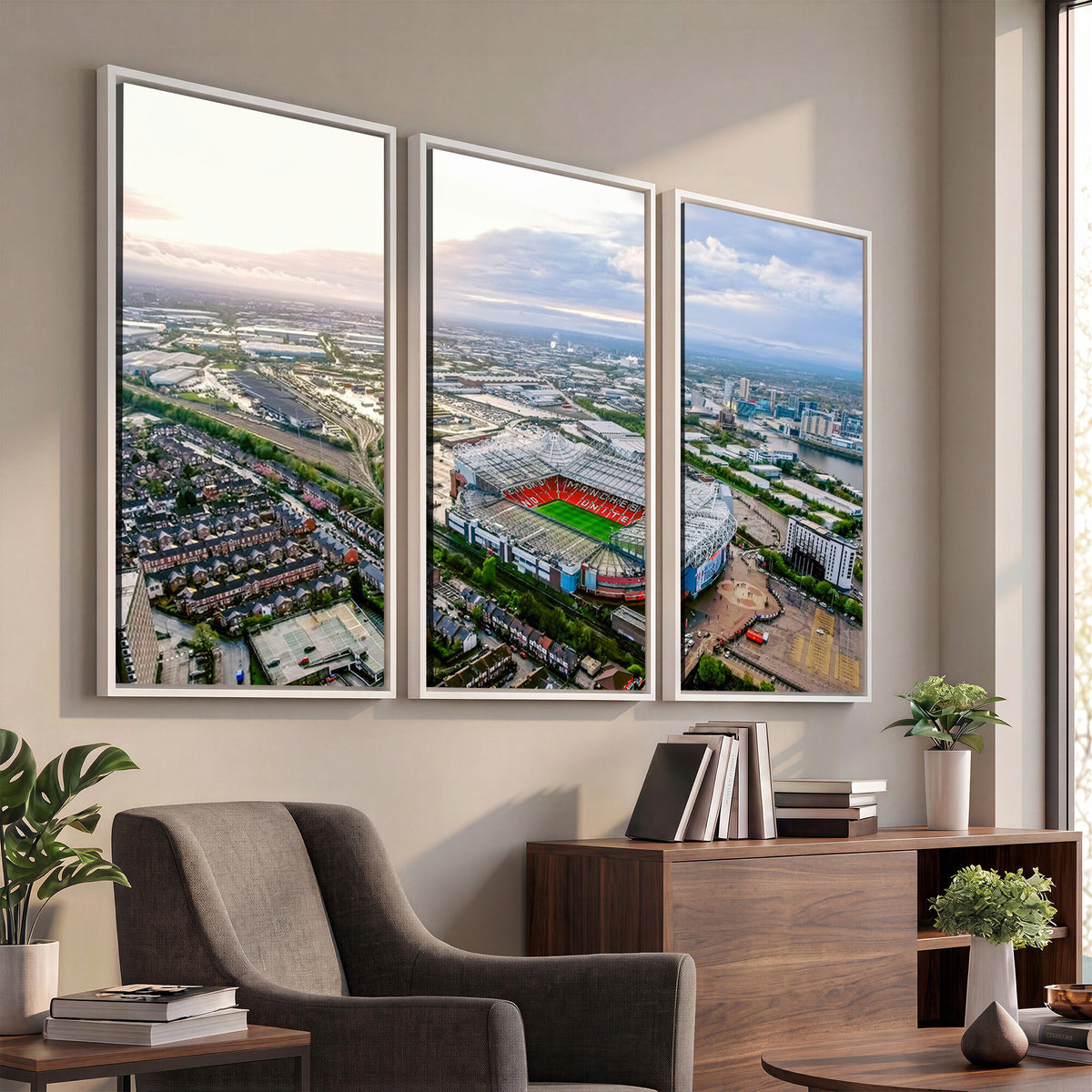 85657-MGV-CV-36X24 - Old Trafford Manchester United Stadium Wall Art Canvas Print