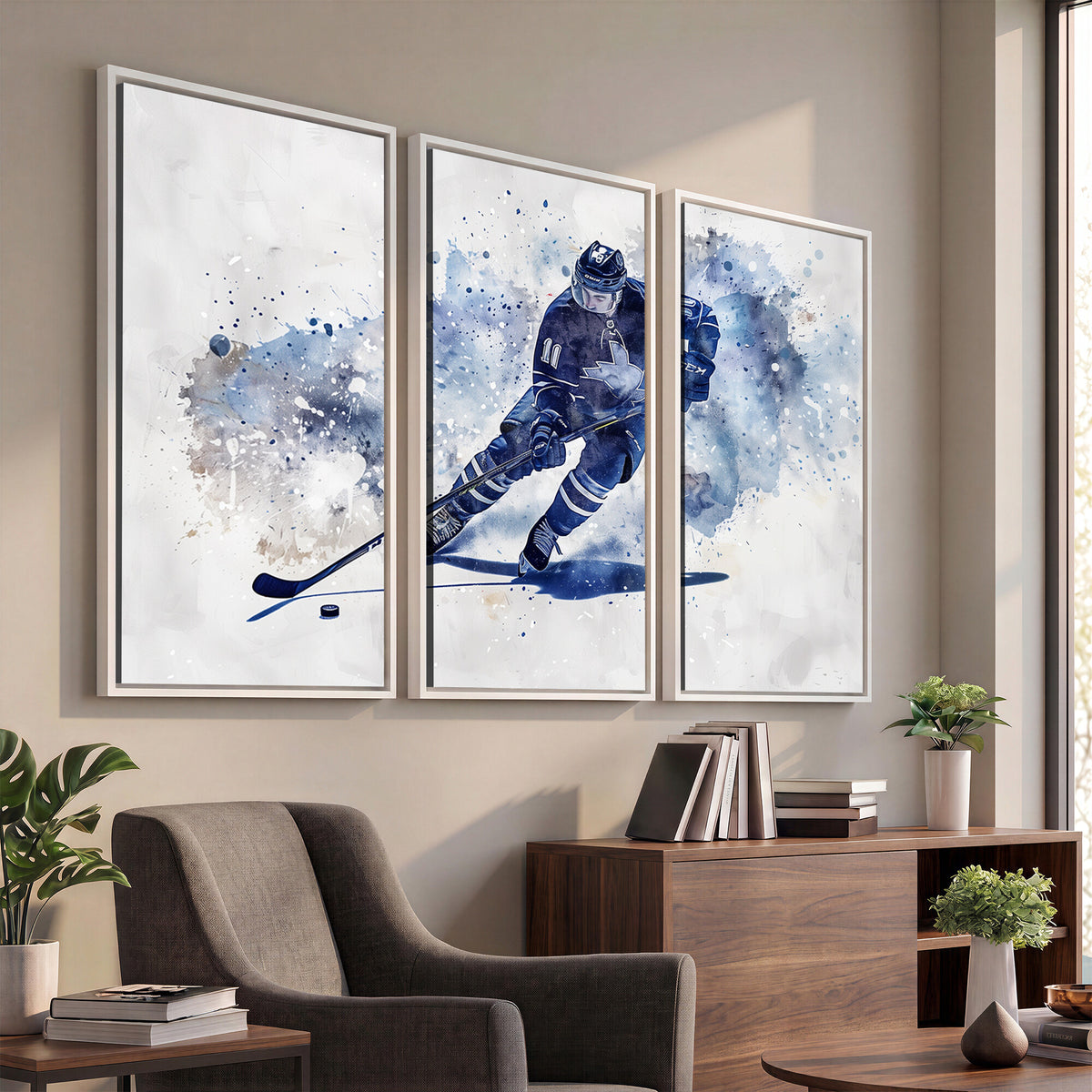 39795-MGV-CV-36X24 - Hockey Player Wall Art Canvas Print