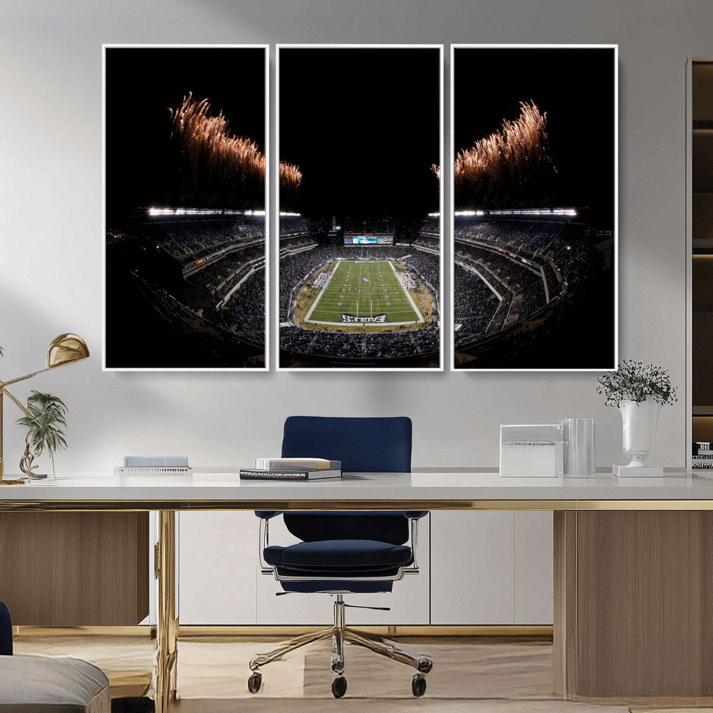 MGV-FC-48X32-3P - Eagles Field Stadium Wall Art | Philadelphia Eagles Football Team Print - Philadelphia Lincoln