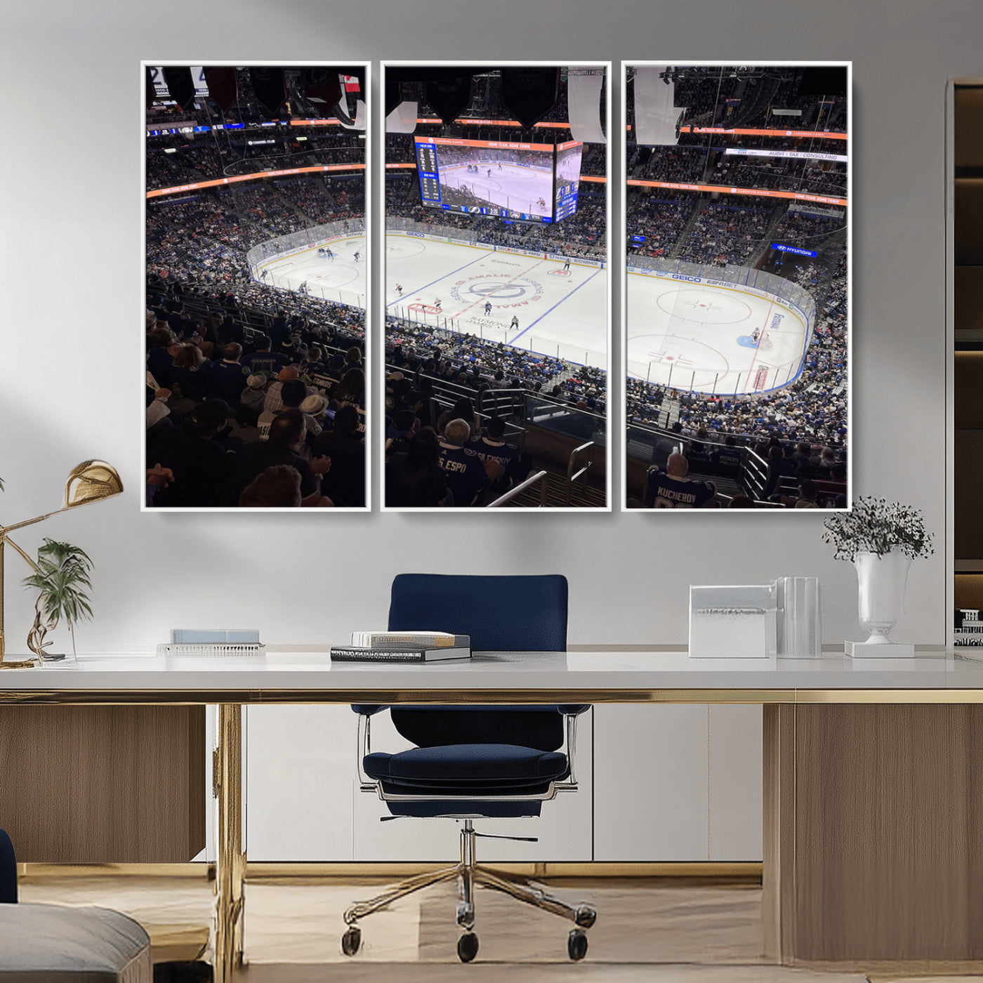 MGV-FC-48X32-3P - Amalie Arena Florida Wall Art Canvas Print - NHL Hockey Stadium Print