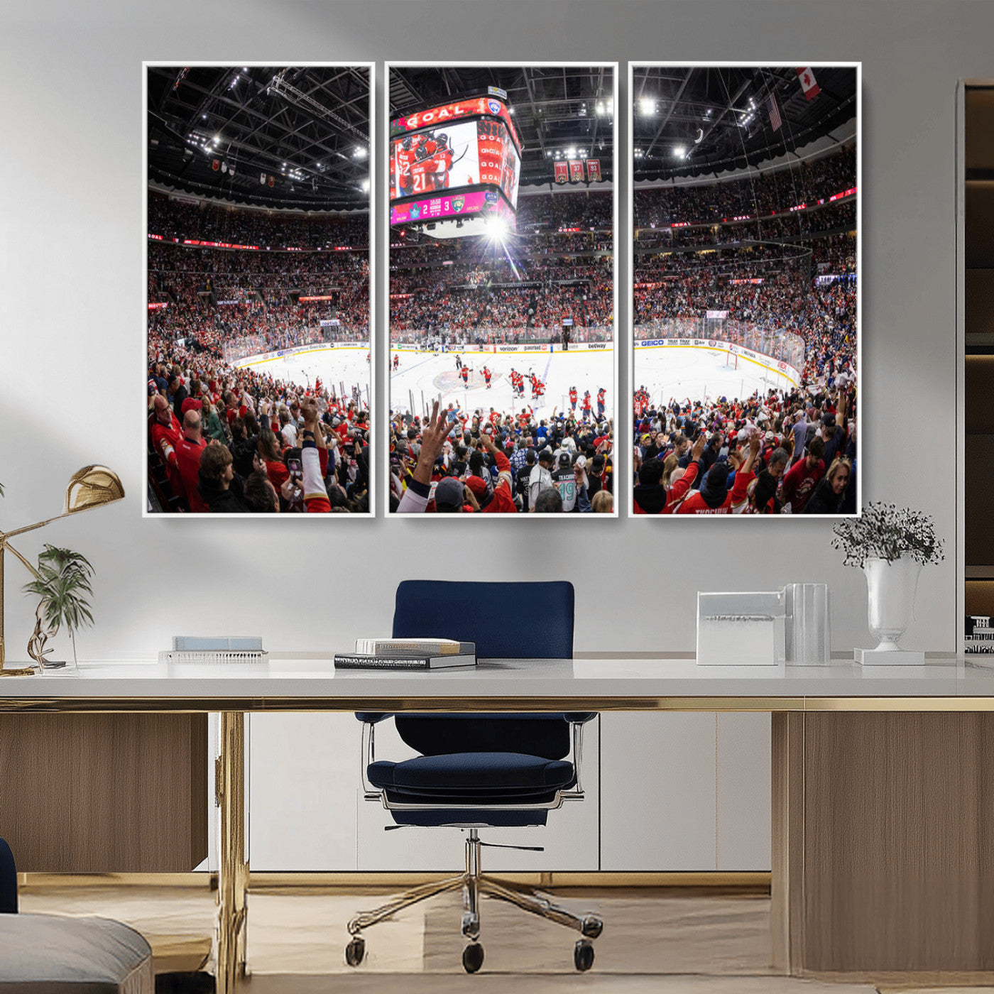 MGV-FC-48X32-3P - Amerant Bank Arena Wall Art Canvas Print - Basketball Arena Stadium Print