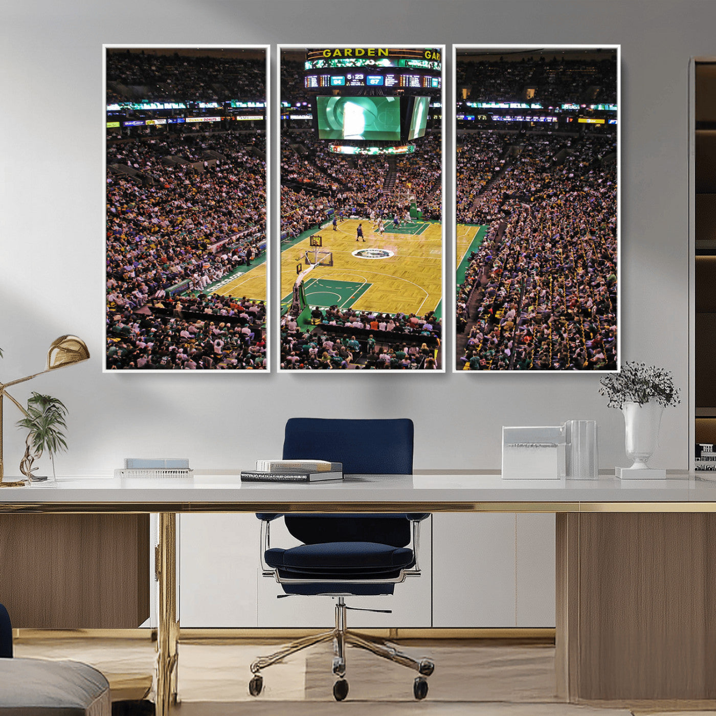 MGV-FC-48X32-3P - Celtics Game Versus The Timberwolves | Baseball Stadium Wall Art | Canvas Print | Ready to Hang