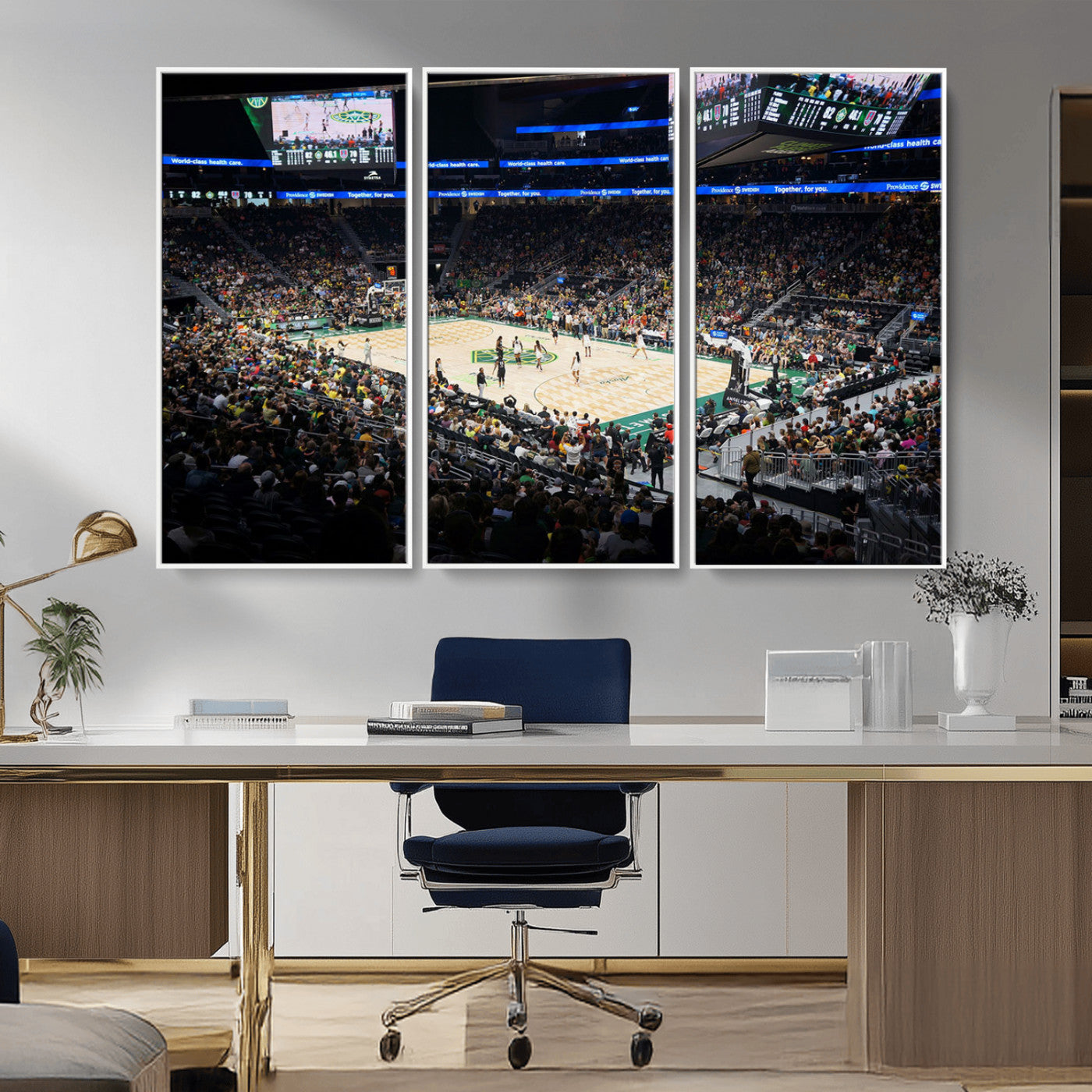MGV-FC-48X32-3P - Climate Pledge Arena | Washington Seattle Kraken Hockey Stadium Wall Art | Canvas Print | Ready to