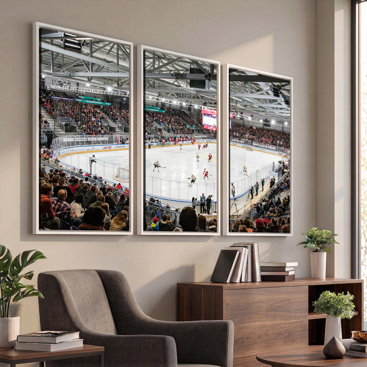 79352-MGV-CV-36X24 - Lausanne Arena Ice Hockey Stadium Wall Art Canvas Print