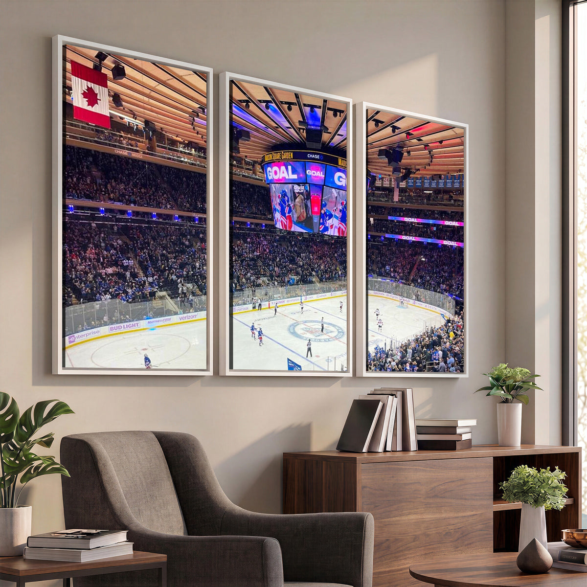 36401-MGV-CV-36X24 - Madison Square Garden New York Rangers Hockey Stadium Wall Art Canvas