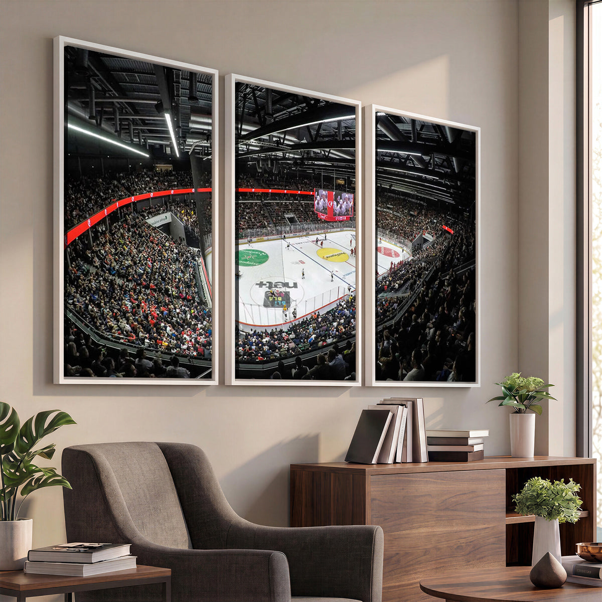 46282-MGV-CV-36X24 - Vaudoise Lausanne Ice Hockey Arena Stadium Wall Art Canvas