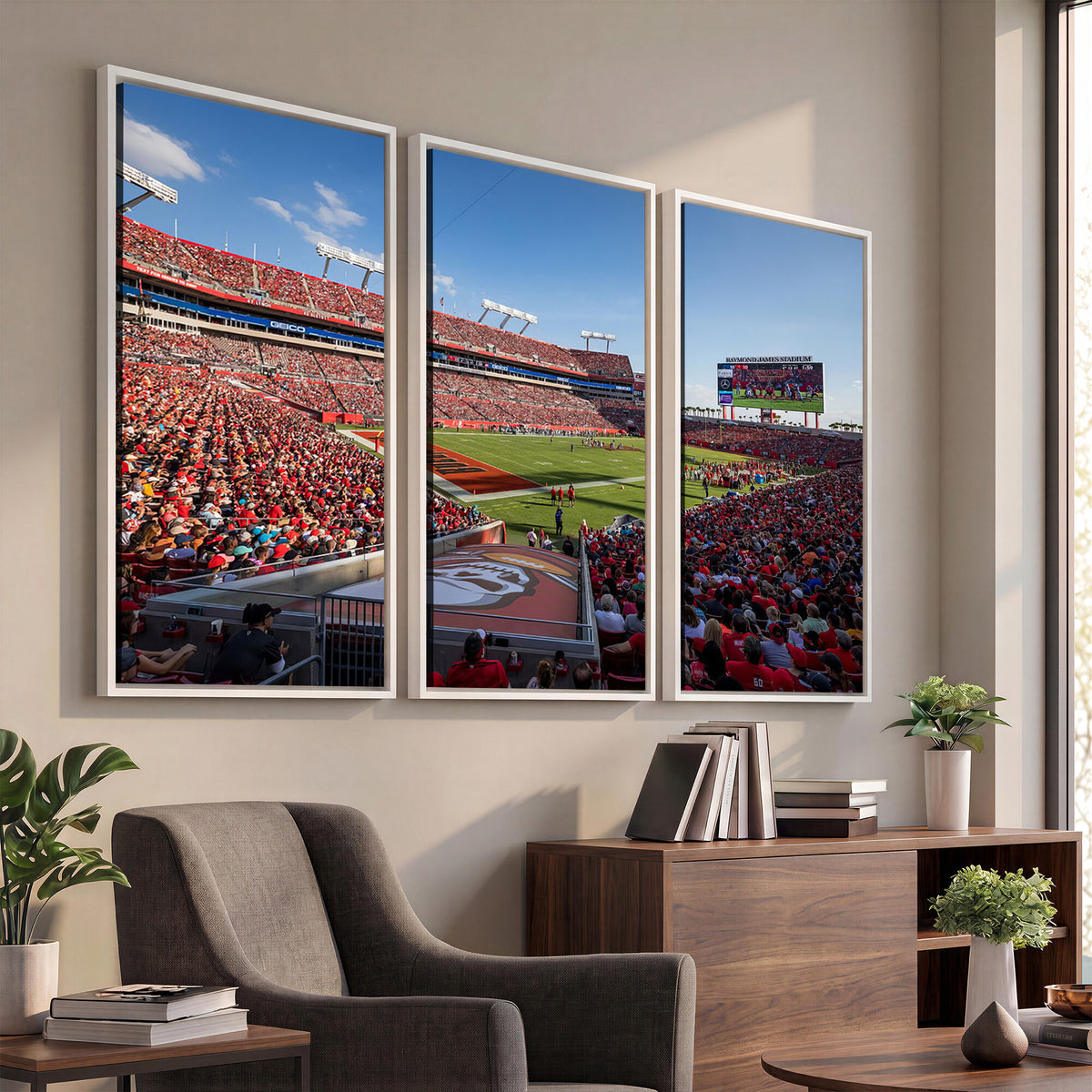 65229-MGV-CV-36X24 - Florida Tampa Raymond James Stadium Wall Art Canvas Print - NFL Football Stadium Print
