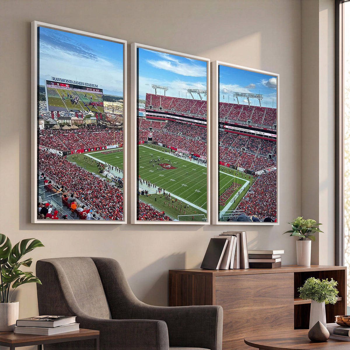 52828-MGV-CV-36X24 - Florida Tampa Raymond James Stadium Wall Art Canvas Print - NFL Football Stadium Print Canvas