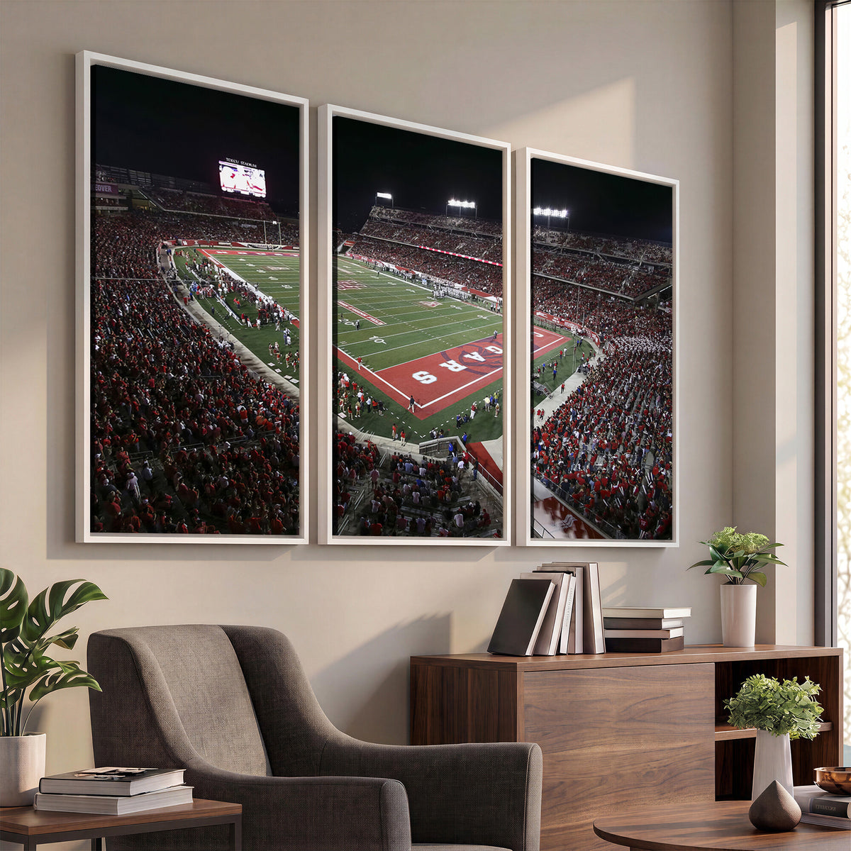 94207-MGV-CV-36X24 - Houston Cougars Football Team Print - Houston TDECU Stadium Wall Art Canvas Print