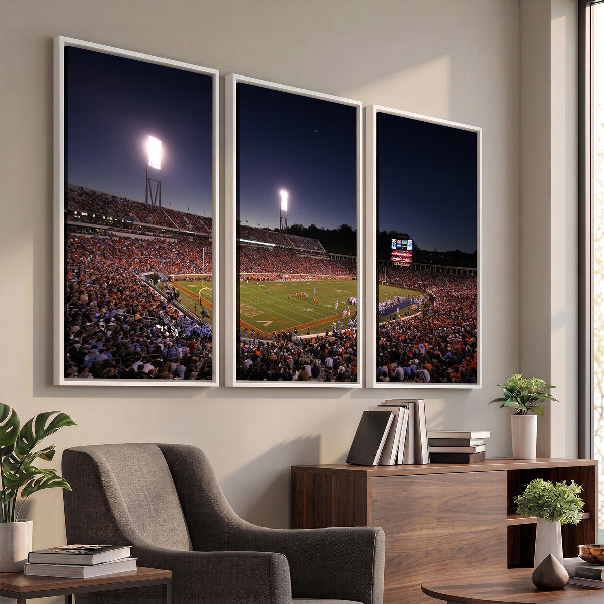 69378-MGV-CV-36X24 - Virginia Cavaliers Football Team Print - Charlottesville Scott Stadium Canvas Print Wall Art