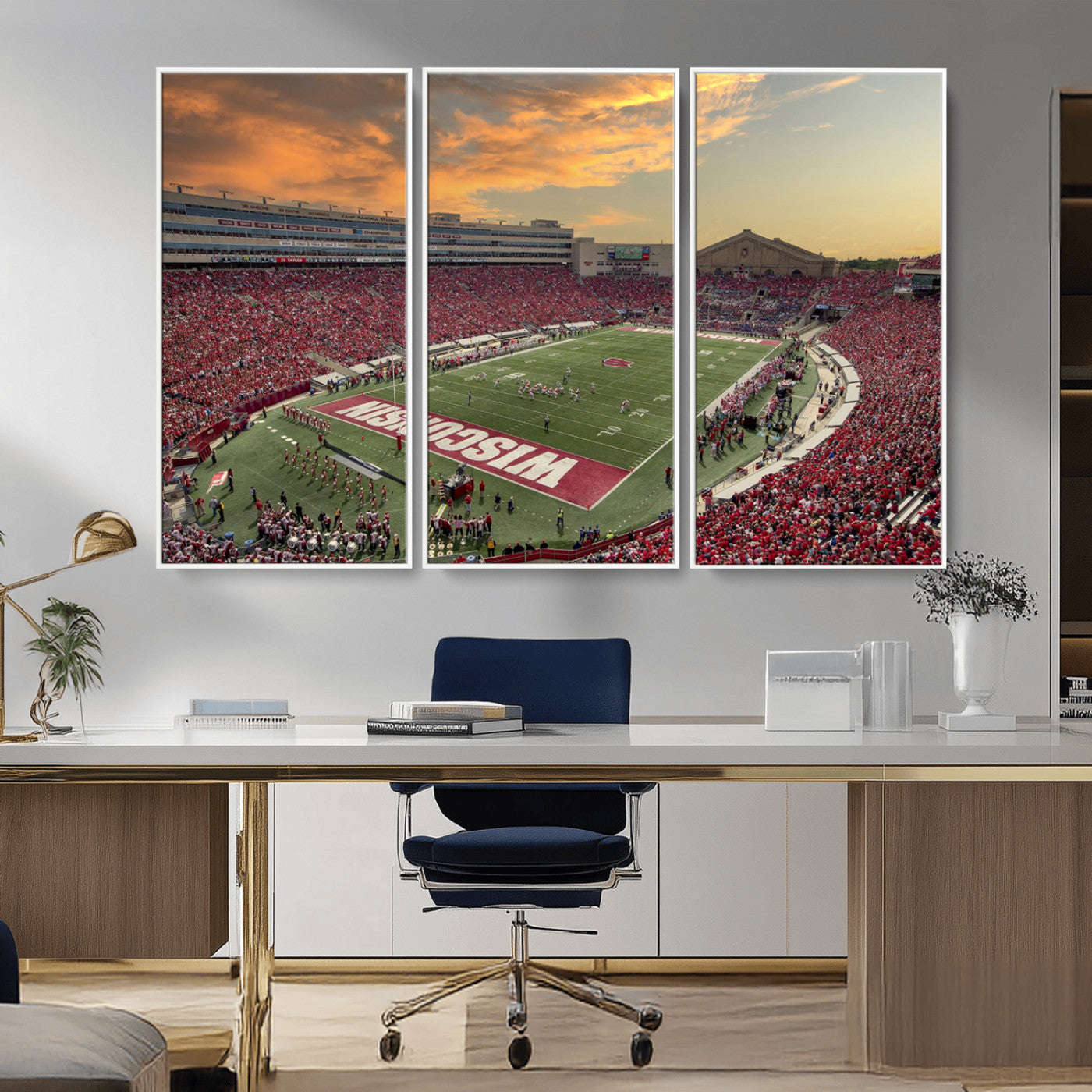41472-MGV-CV-36X24-Camp Randall Stadium Wisconsin Badgers Large Wall Art Canvas Print | College Football Stadium Wall