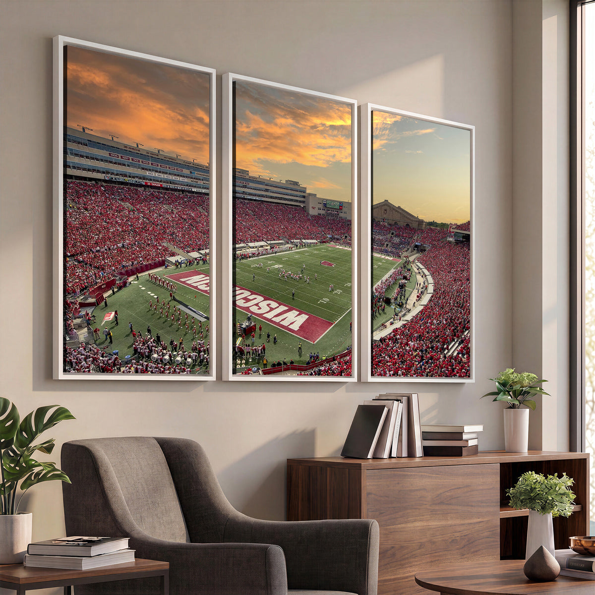 41472-MGV-CV-36X24 - Camp Randall Stadium Wisconsin Badgers Large Wall Art Canvas Print | College Football Stadium Wall