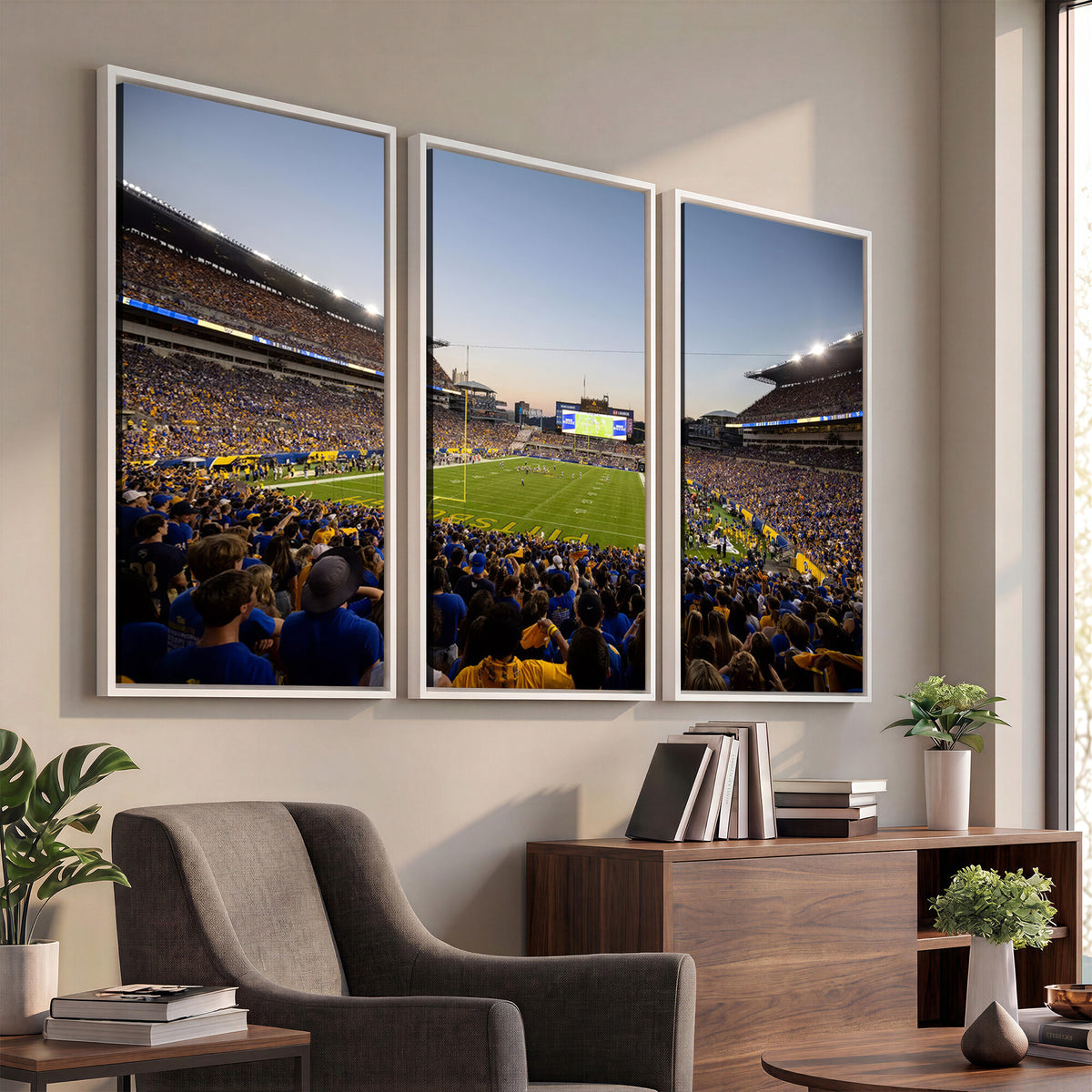 41853-MGV-CV-36X24 - Pittsburgh Panthers Football Team Print - Pittsburgh Acrisure Stadium Wall Art Canvas Print