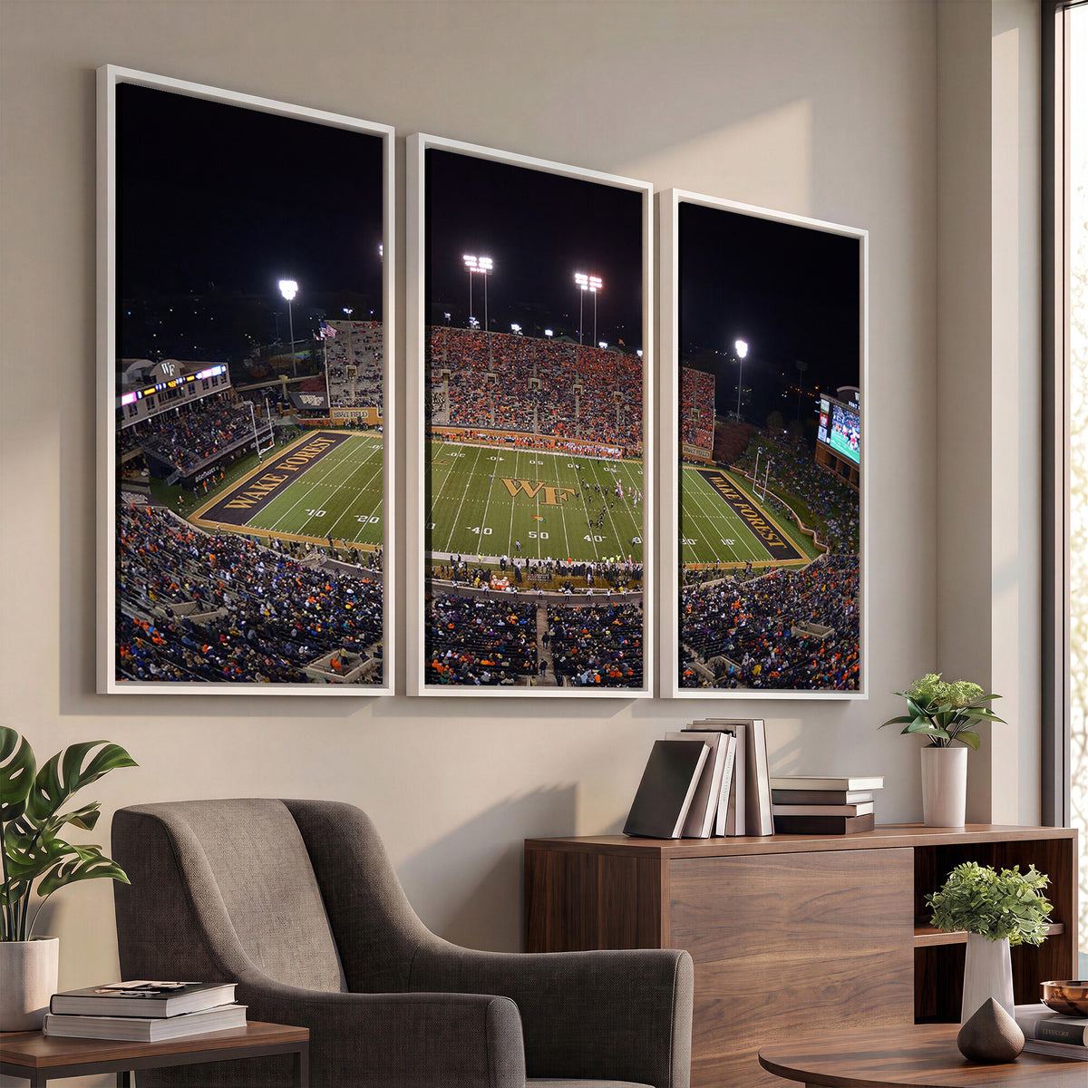 26033-MGV-CV-36X24 - Demon Deacons Print Canvas, Football Team Print