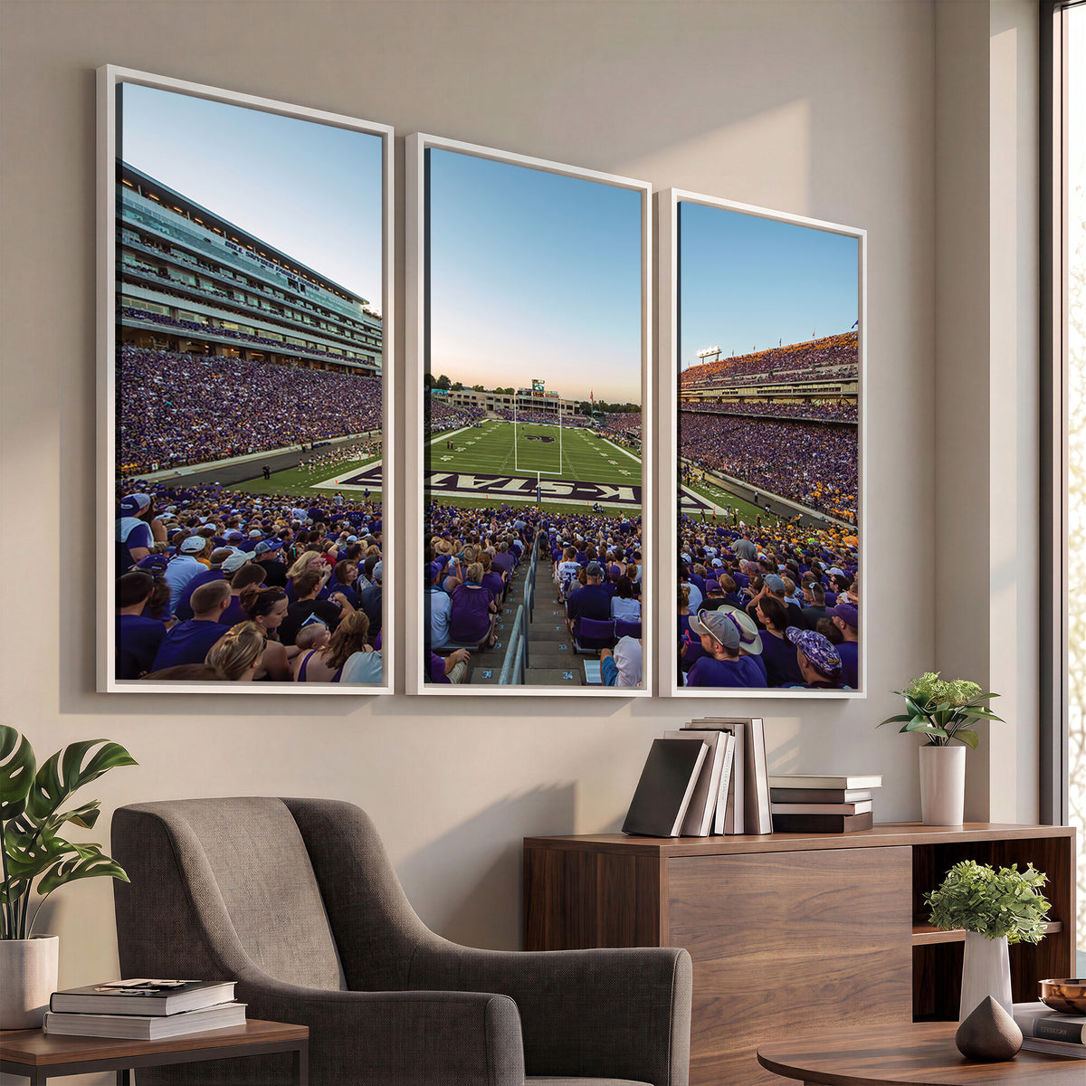 82792-MGV-CV-36X24 - Kansas State University Wildcats Football Team Print - Manhattan Bill Snyder Family Football Stadium