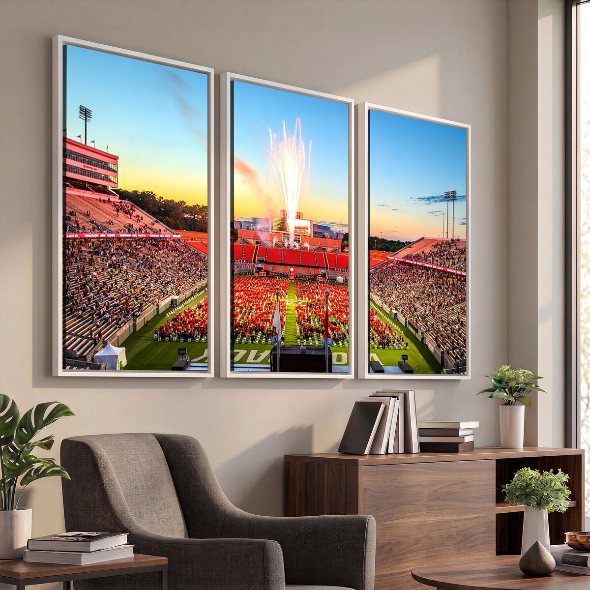 18017-MGV-CV-36X24 - North Carolina State University Canvas Print, Wolfpack Football Team Print