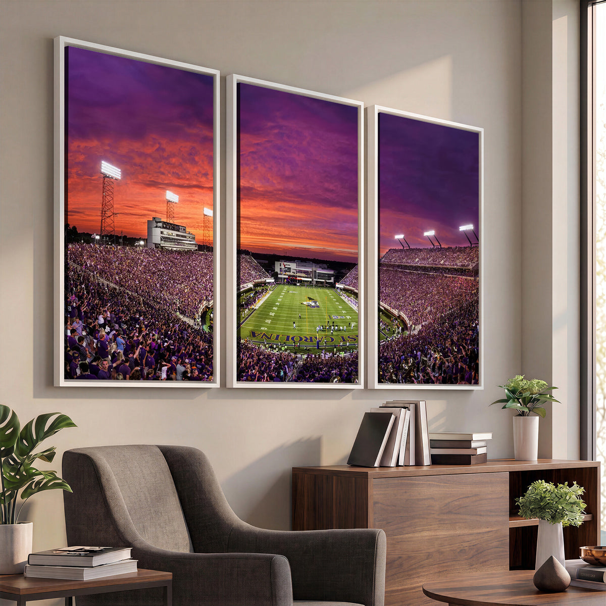 88575-MGV-CV-36X24 - East Carolina University Pirates Football Print Canvas- Greenville Dowdy-Ficklen Stadium Wall Art