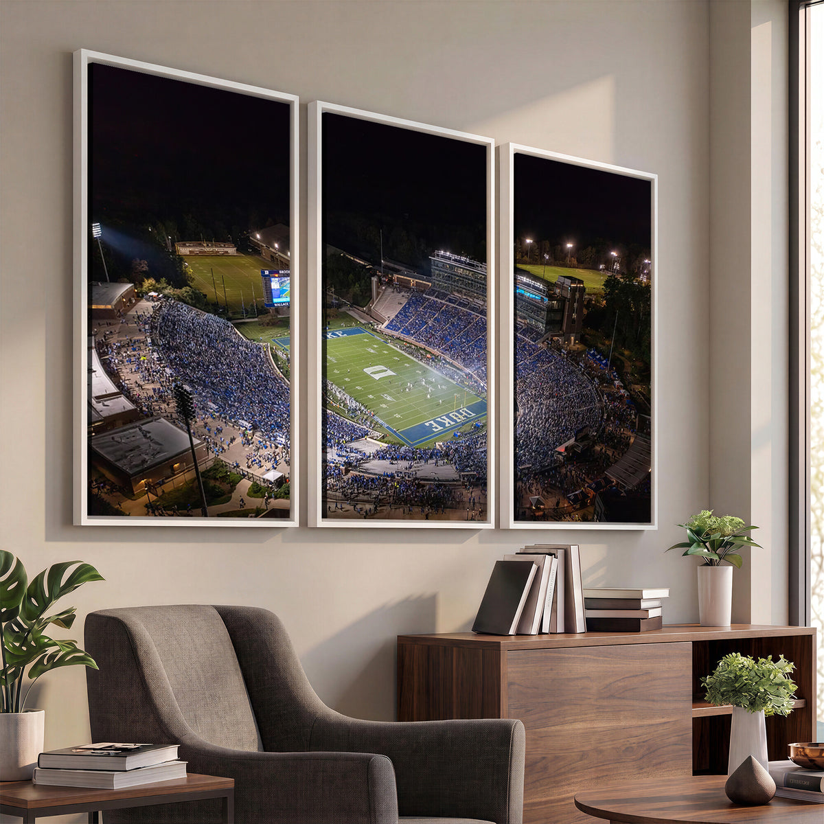 42347-MGV-CV-36X24 - Duke University Blue Devils Football Print Canvas - Durham Wallace Wade Stadium Wall Art Canvas
