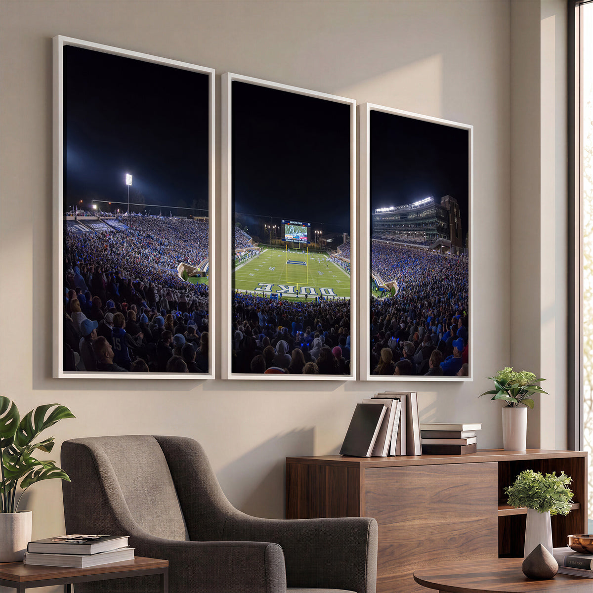 21070-MGV-CV-36X24 - Duke University Blue Devils Football Team Print - Durham Wallace Wade Stadium Wall Art Canvas Print