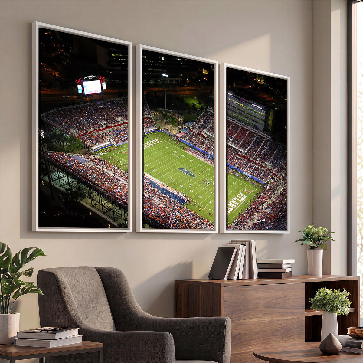 12682-MGV-CV-36X24 - Florida Atlantic University Owls Canvas Print, Football Team Print - Boca Raton FAU Stadium Wall Art