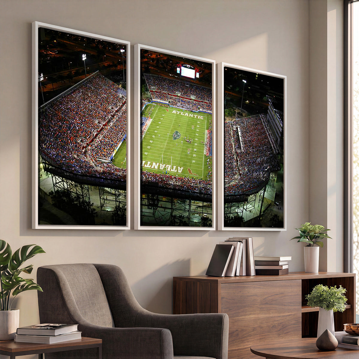 72354-MGV-CV-36X24 - Florida Atlantic University Owls Football Team Print - Boca Raton FAU Stadium Wall Art Canvas Print
